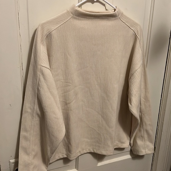 Madewell Striped Jacquard Funnelneck Top - Picture 7 of 13